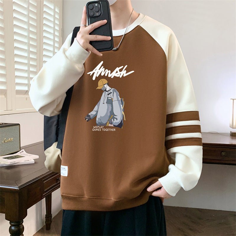 Youth Trendy Cartoon Anime Print Long Sleeve Crew Neck Sweatshirt - Premium Fitness &amp; Activewear for Men &amp; Women|UK