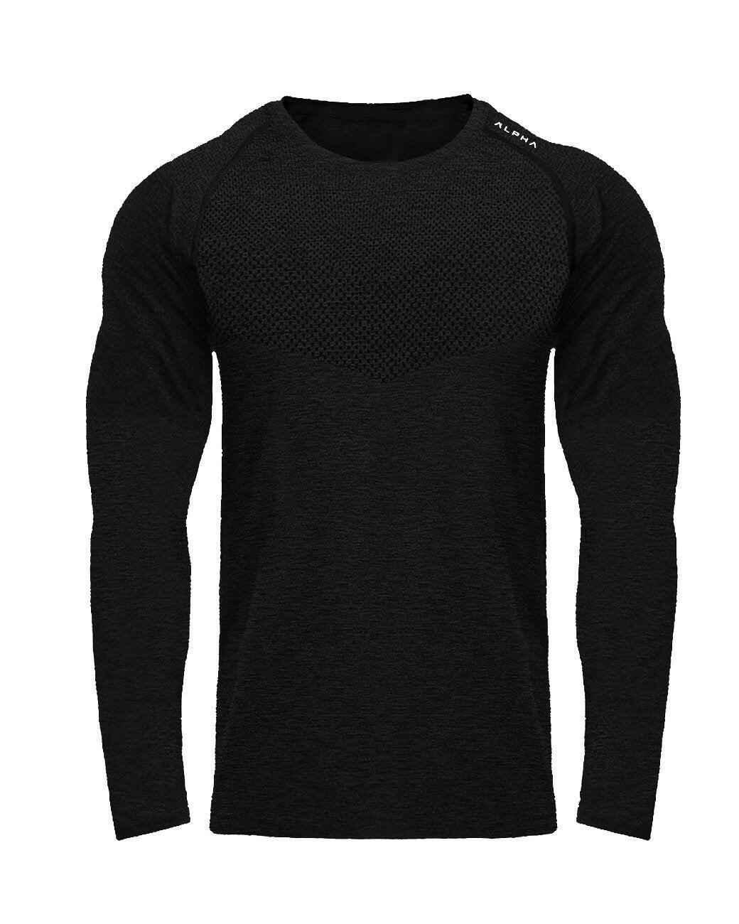 O Neck Long Sleeve Mesh Quick Dry Athletic T Shirt for Men - Allen-Fitness