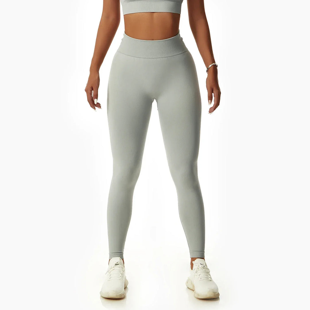 Women Popular New Design Seamless Shirt Short Legging Bra Gym Set Yoga Wear Set Fitness Set - Allen-Fitness