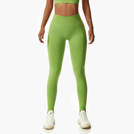 Leggings Yoga Set for Women - Seamless Bra Top and Scrunch Leggings Fitness Sport Suit - Allen-Fitness