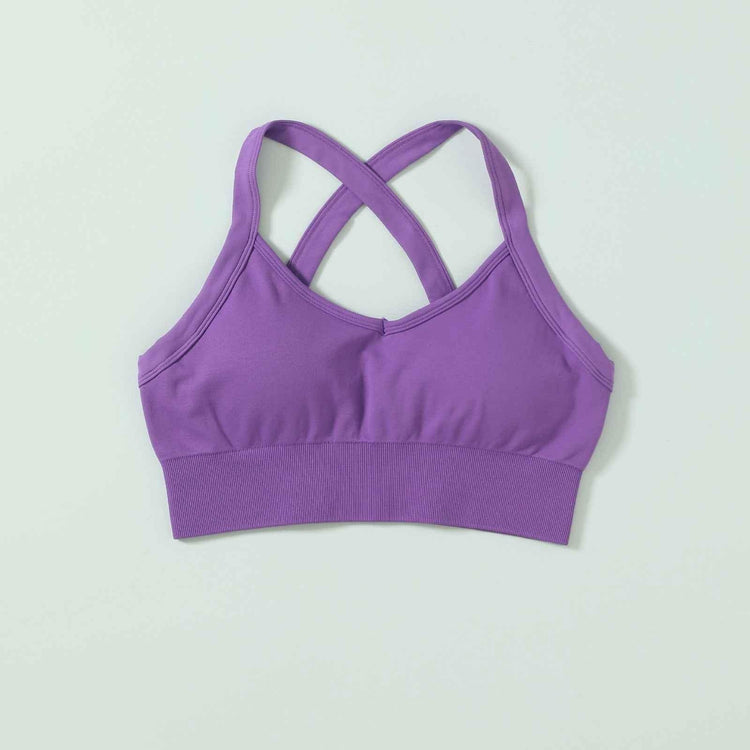 Women's sports two piece yoga suit fitness yoga set crop top and leggings gym training workout - Allen-Fitness