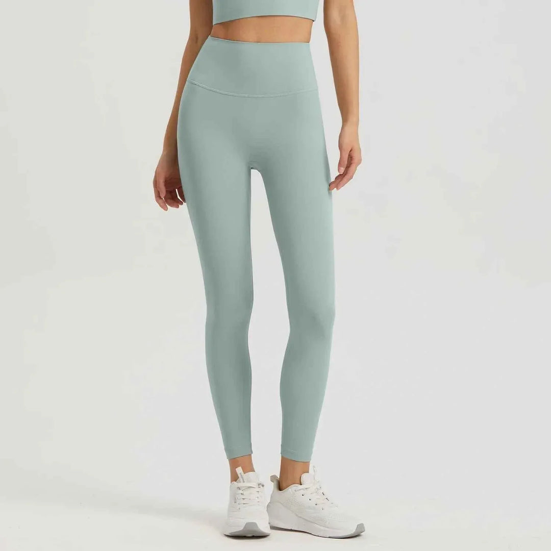 Gym Outfit High Waist Yoga Leggings for Women with Phone Pockets &amp; U Back Sports Bra Set - Allen-Fitness