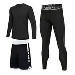 Men's Sports Wear Compression Leggings - High Elastic Quick-Drying Fitness Tracksuit - Allen-Fitness