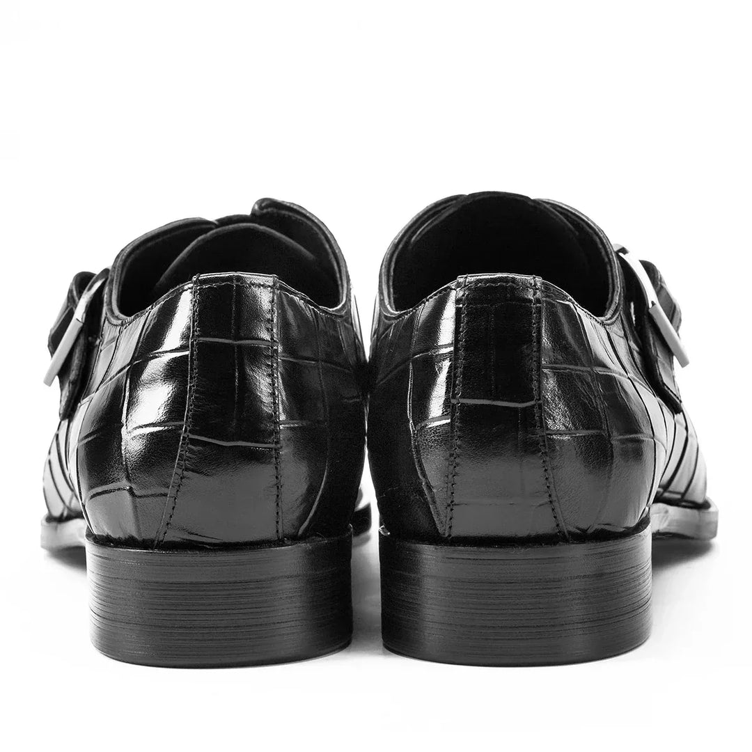 Breathable Genuine Leather Lace-Up Business Shoes for Men - Allen-Fitness