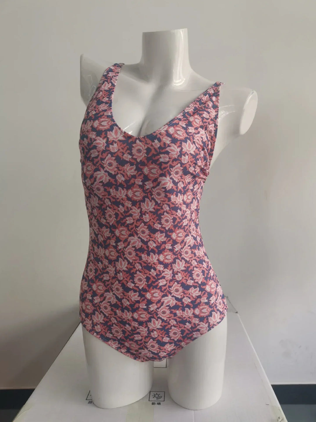 Striped Floral Deep V Beach Bodysuit - Trendy Swimwear for Women - Allen-Fitness
