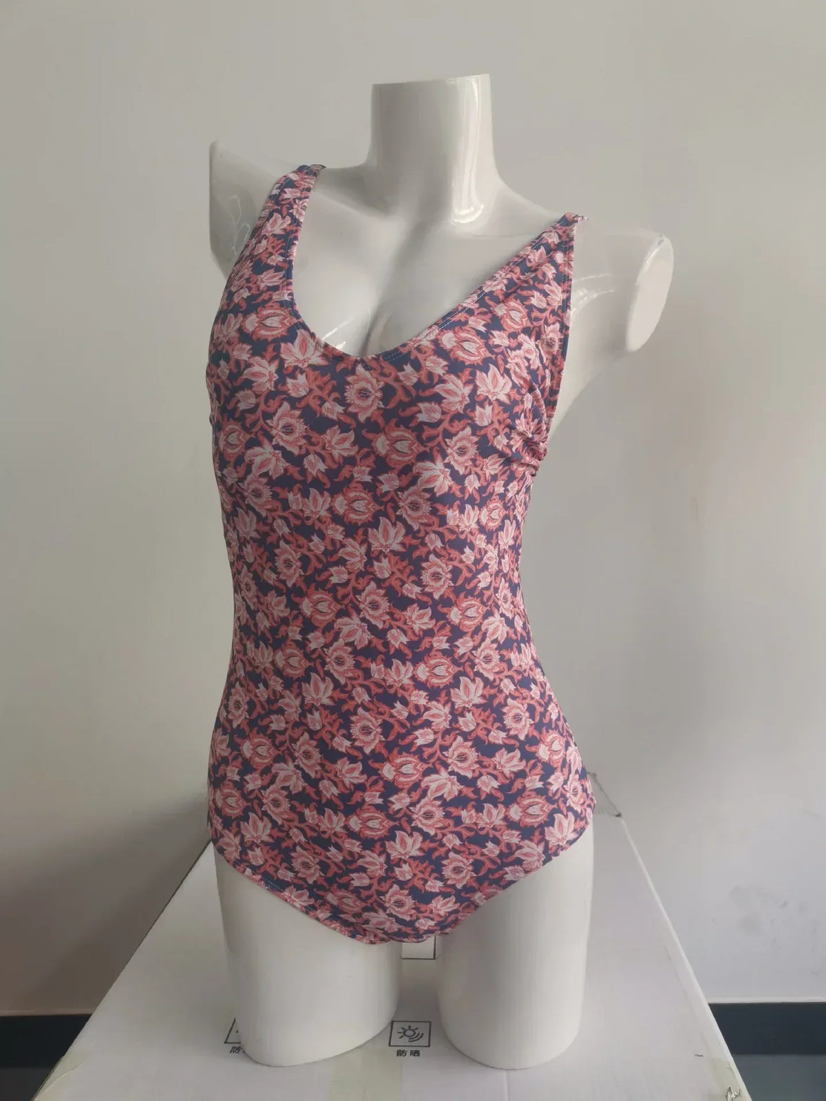 Striped Floral Deep V Beach Bodysuit - Trendy Swimwear for Women - Allen-Fitness