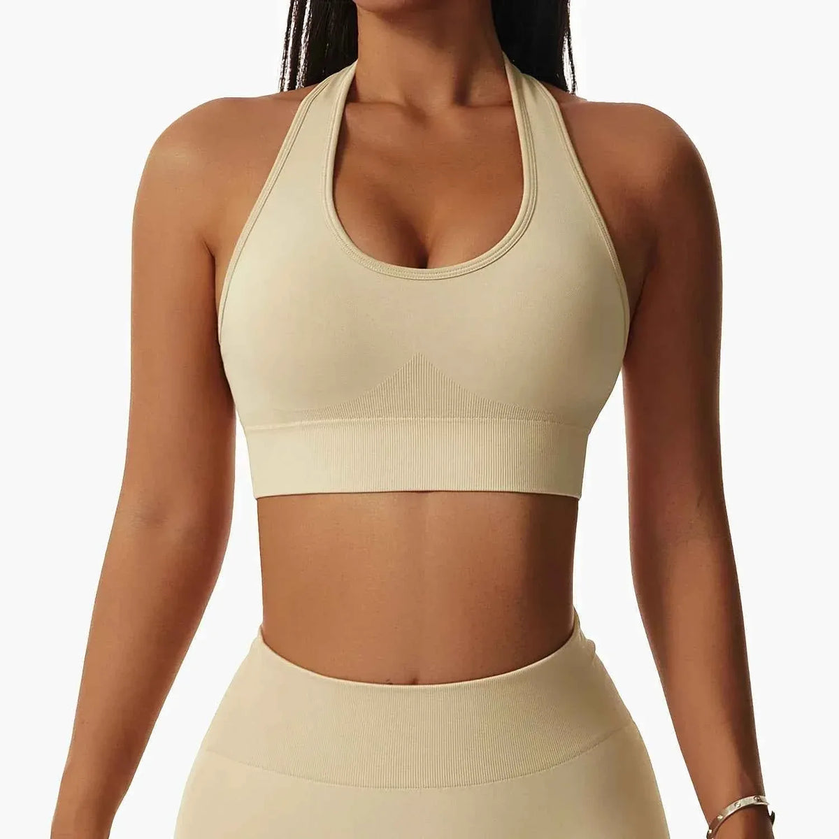 Leggings Yoga Set for Women - Seamless Bra Top and Scrunch Leggings Fitness Sport Suit - Allen-Fitness