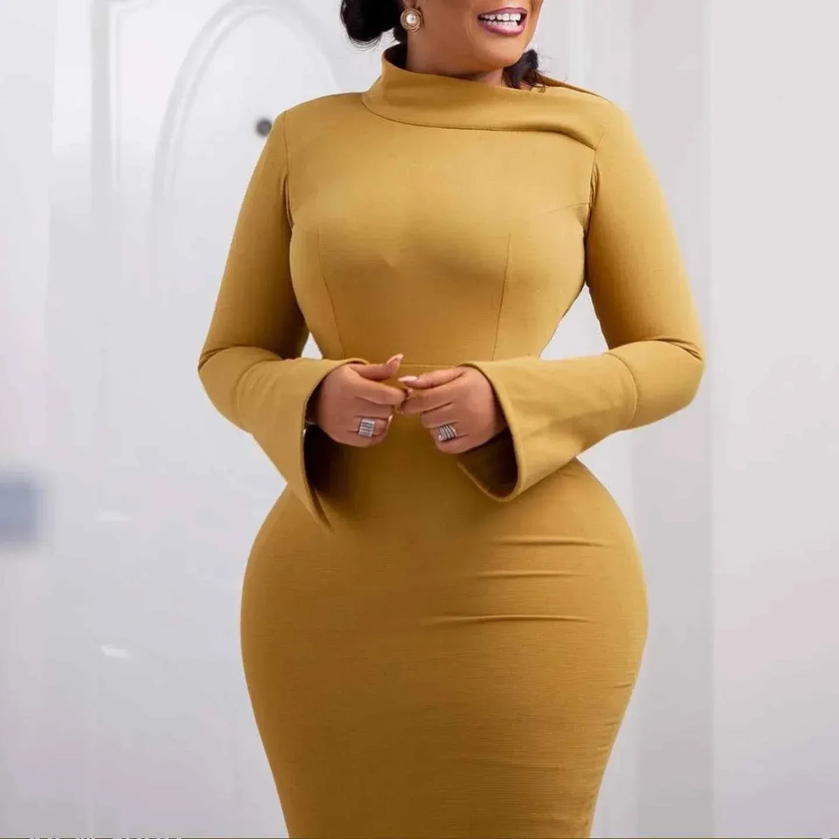 Business Dress for Women - Elegant Office Dress for Formal Work and Modest Attire for Mature Women - Allen-Fitness