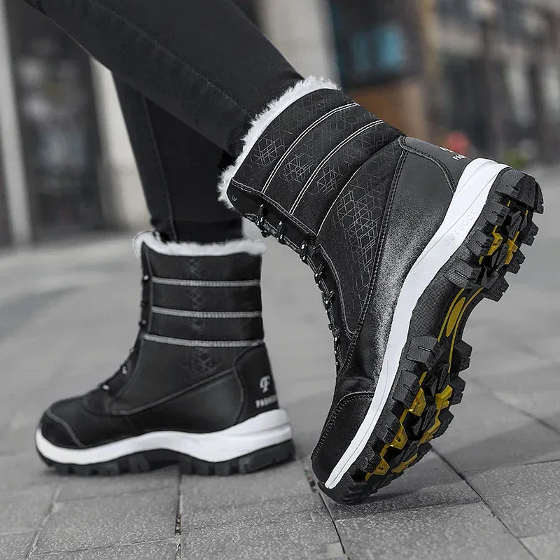 Snow Boots Plush Warm Ankle Boots for Women Winter Shoes Waterproof Boots Female Winter Shoes Booties Botas Mujer Platform Heels - Allen-Fitness