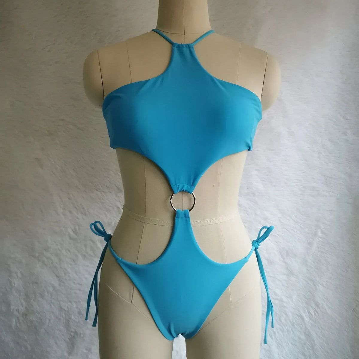 Women Sexy Halter Neck Cut Out Beach Monokini Swimwear One Piece Swimwear - Allen-Fitness