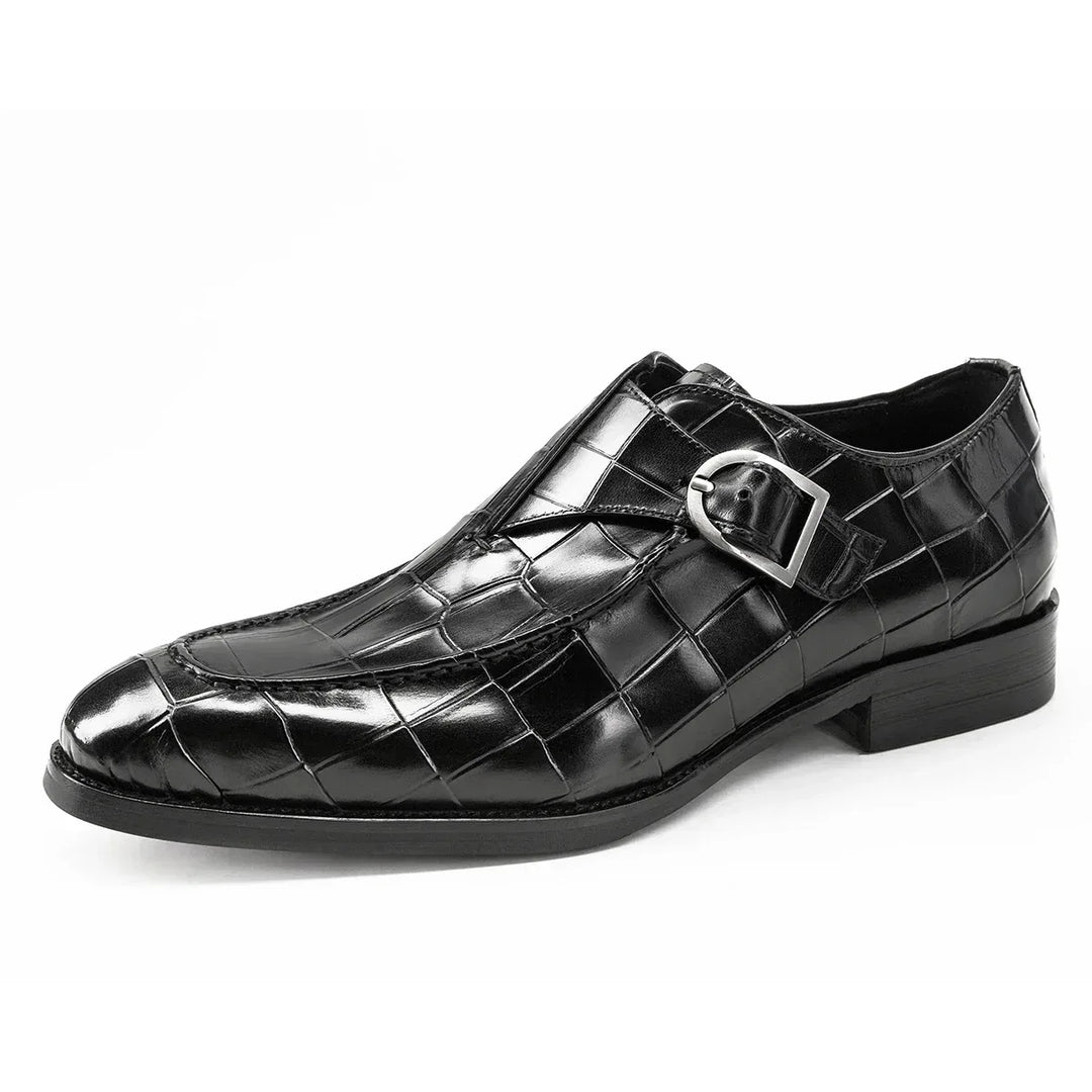 Breathable Genuine Leather Lace-Up Business Shoes for Men - Allen-Fitness