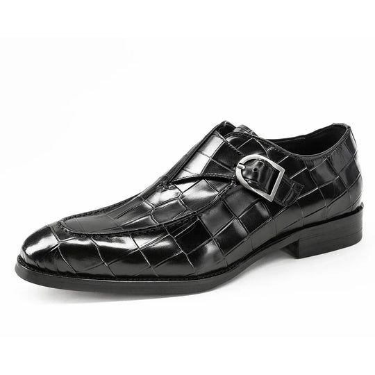 Breathable Genuine Leather Lace-Up Business Shoes for Men - Allen-Fitness