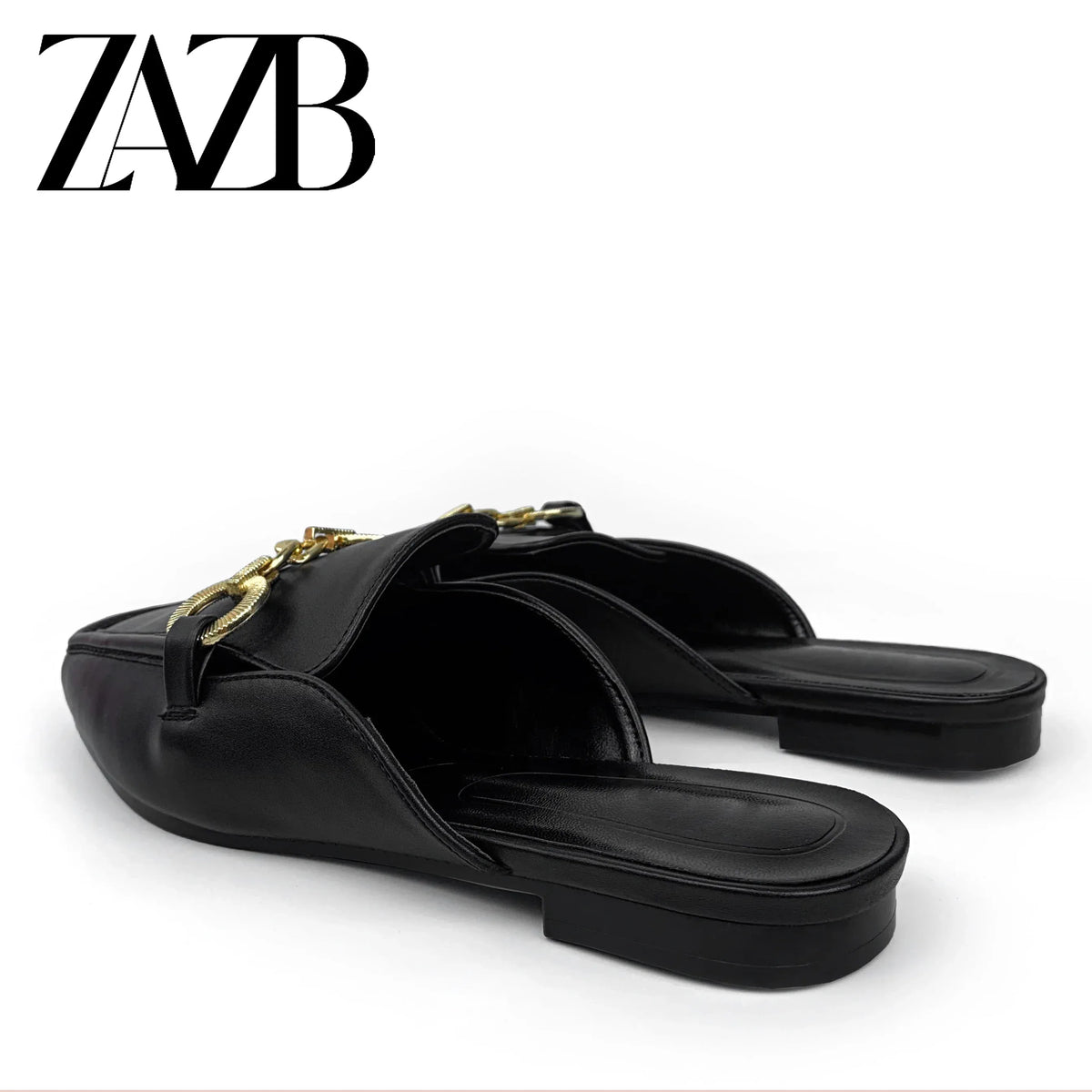 British Style Women's Flat Shoes with Thick Heel & Pearl Accent - Allen-Fitness