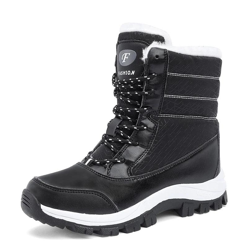 Snow Boots Plush Warm Ankle Boots for Women Winter Shoes Waterproof Boots Female Winter Shoes Booties Botas Mujer Platform Heels - Allen-Fitness