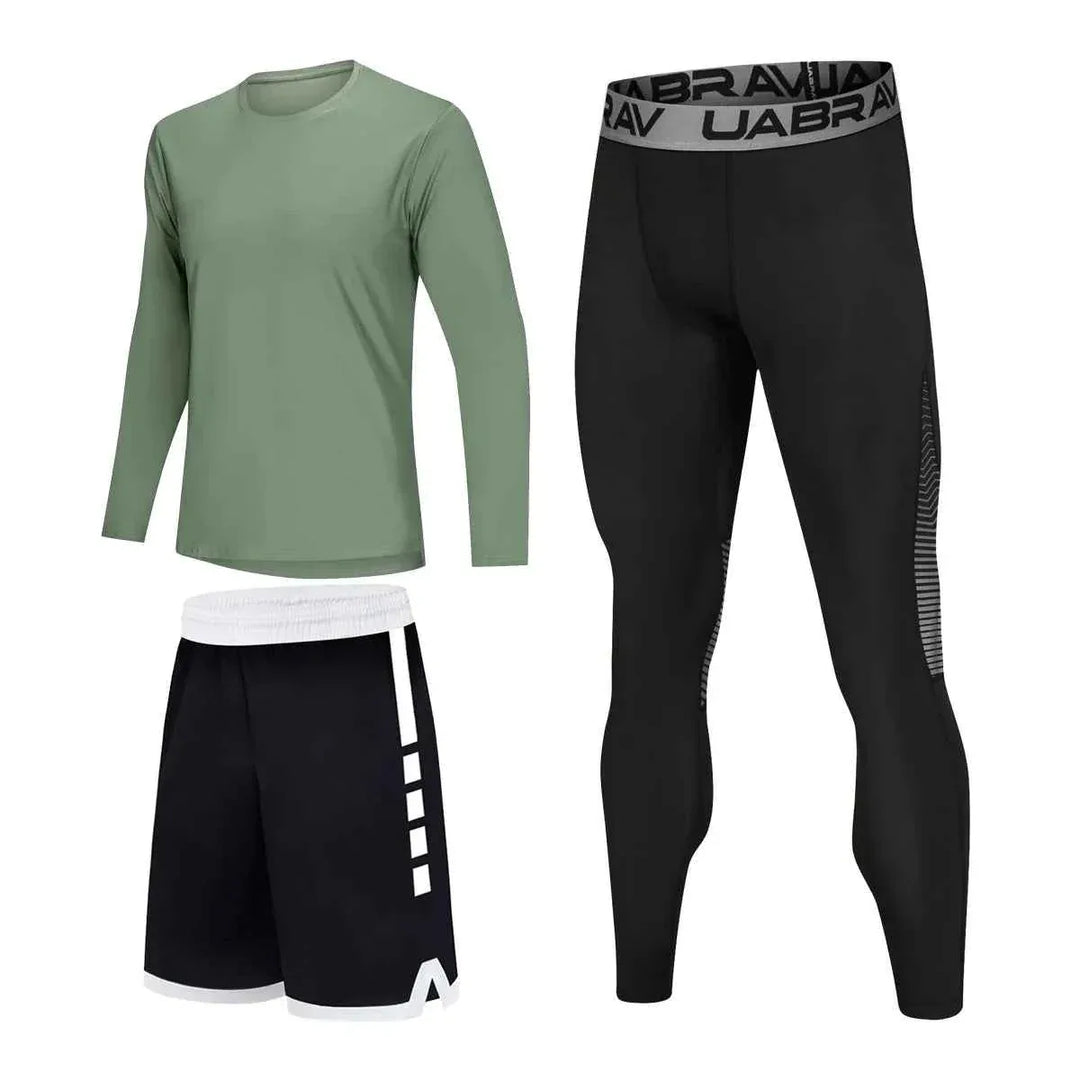 High Elastic Sportswear Compression Tracksuit for Men - Allen-Fitness