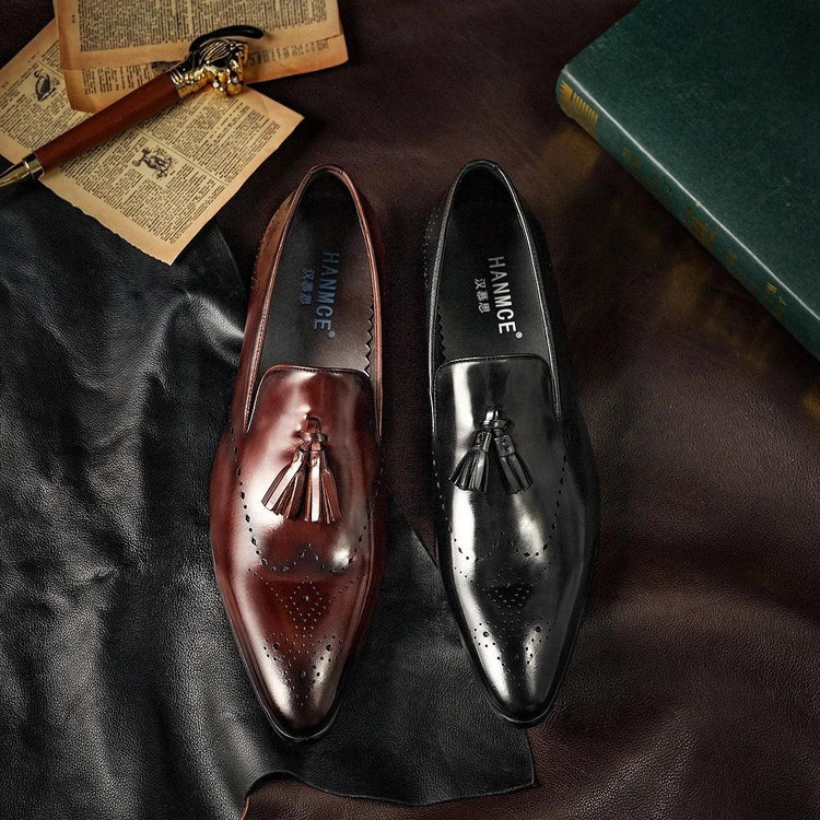 Men's Footwear Leather Shoes - Handcrafted Design, Premium Quality - Allen-Fitness
