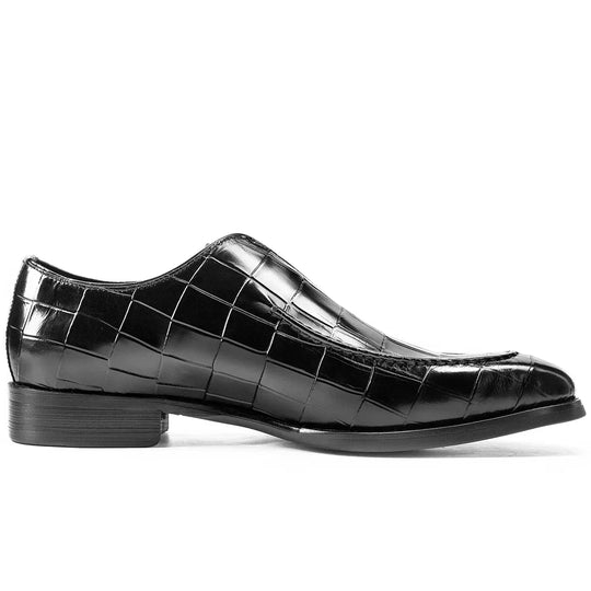 Breathable Genuine Leather Lace-Up Business Shoes for Men - Allen-Fitness