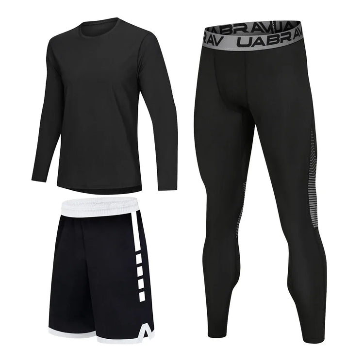 High Elastic Sportswear Compression Tracksuit for Men - Allen-Fitness