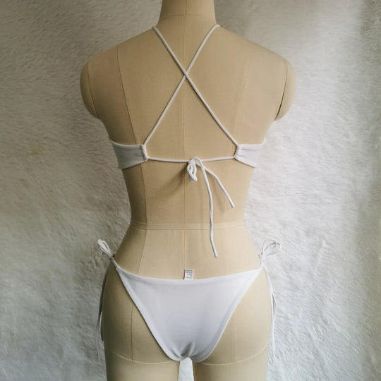 Women Sexy Halter Neck Cut Out Beach Monokini Swimwear One Piece Swimwear - Allen-Fitness