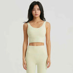 Gym Outfit High Waist Yoga Leggings for Women with Phone Pockets & U Back Sports Bra Set - Allen-Fitness