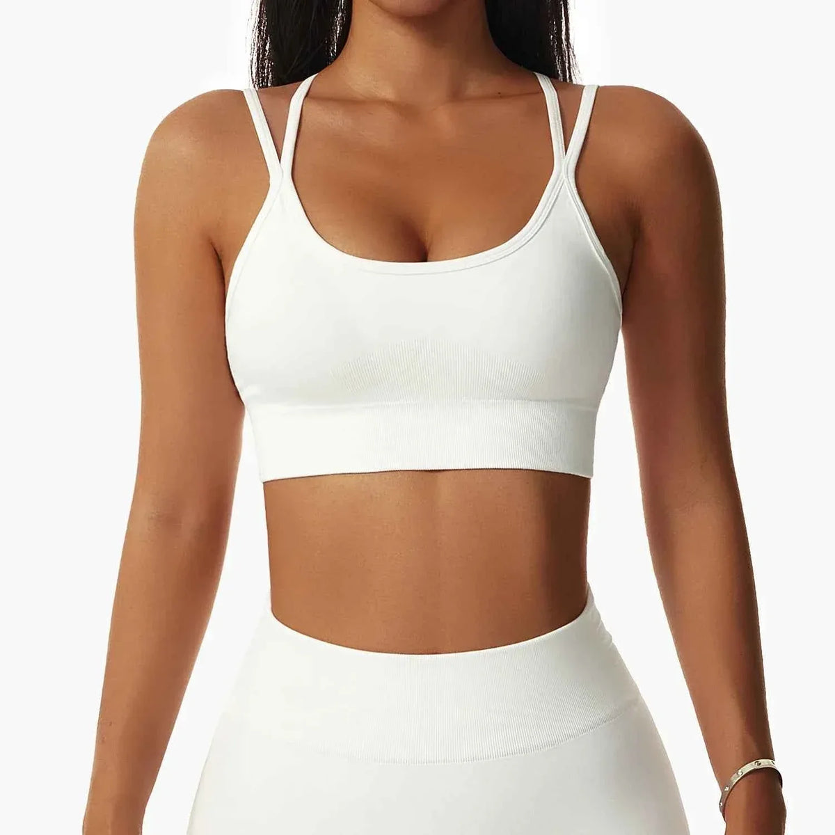 Leggings Yoga Set for Women - Seamless Bra Top and Scrunch Leggings Fitness Sport Suit - Allen-Fitness