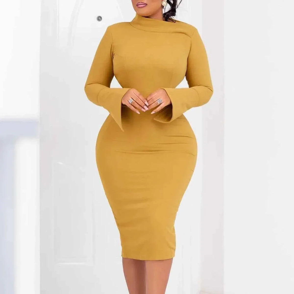 Business Dress for Women - Elegant Office Dress for Formal Work and Modest Attire for Mature Women - Allen-Fitness