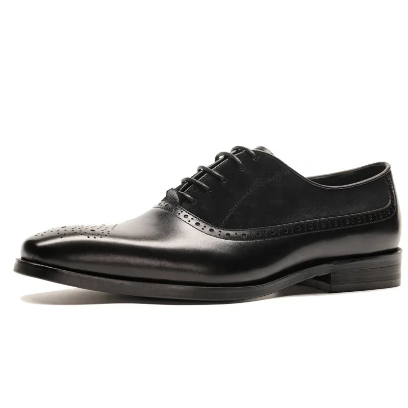 Genuine Leather Oxford Dress Shoes for Men - Breathable - 10 Colors - Allen-Fitness