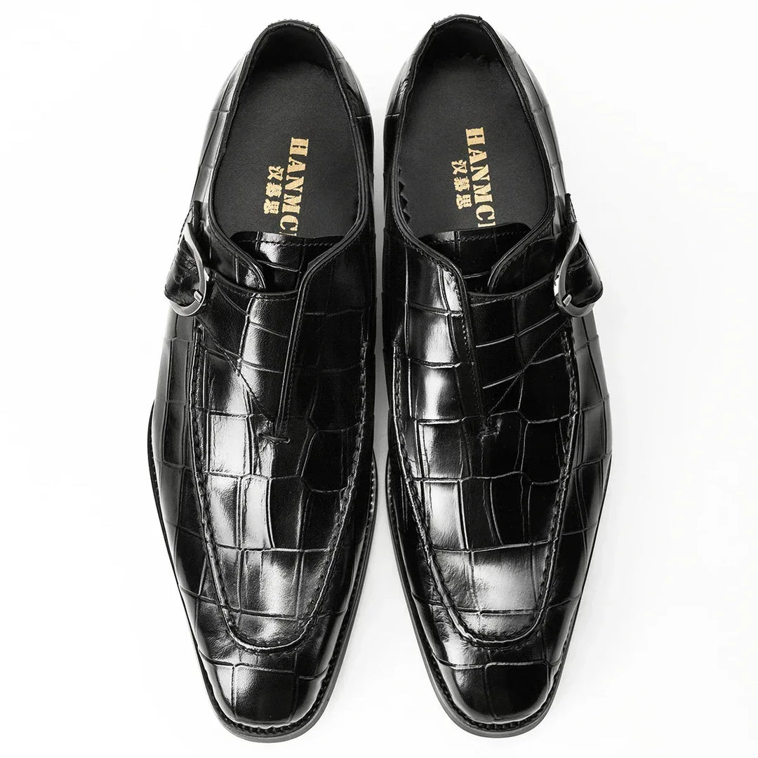 Breathable Genuine Leather Lace-Up Business Shoes for Men - Allen-Fitness
