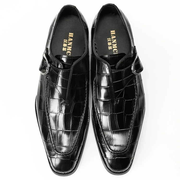 Breathable Genuine Leather Lace-Up Business Shoes for Men - Allen-Fitness