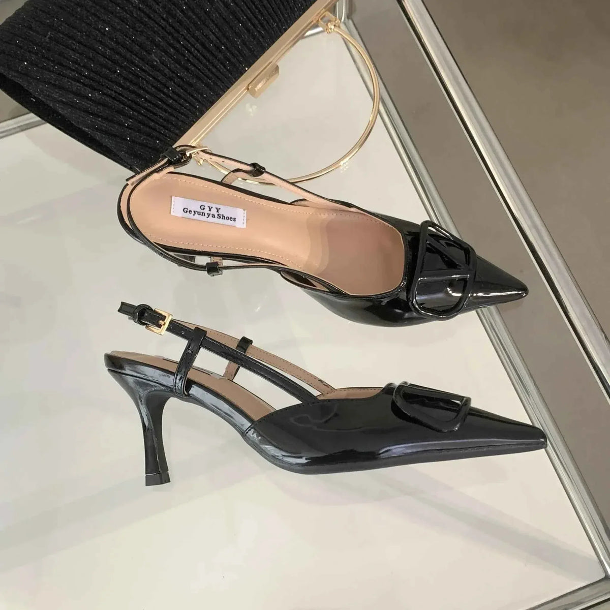 Comfortable Lady Shoes - DEleventh Women's Dress High Heel Pointed Pumps - Thin Heels - Luxury Short Heels [75-100 characters] - Allen-Fitness