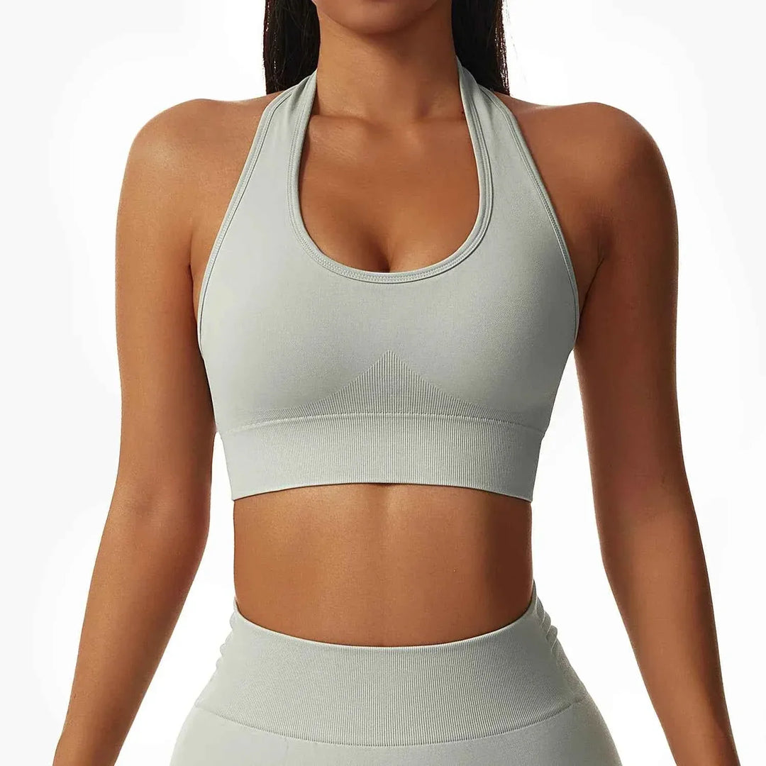 Leggings Yoga Set for Women - Seamless Bra Top and Scrunch Leggings Fitness Sport Suit - Allen-Fitness