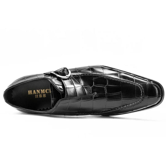 Breathable Genuine Leather Lace-Up Business Shoes for Men - Allen-Fitness