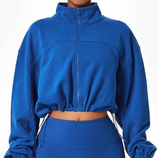 New Fitness Gym Sets 4-Piece Long Sleeve Hoodie Tracksuit Bra Leggings Workout Apparel Yoga Set for Women - Allen-Fitness