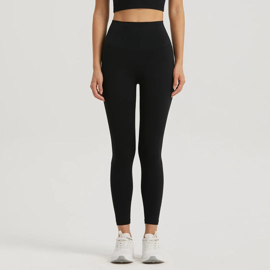 Gym Outfit High Waist Yoga Leggings for Women with Phone Pockets &amp; U Back Sports Bra Set - Allen-Fitness