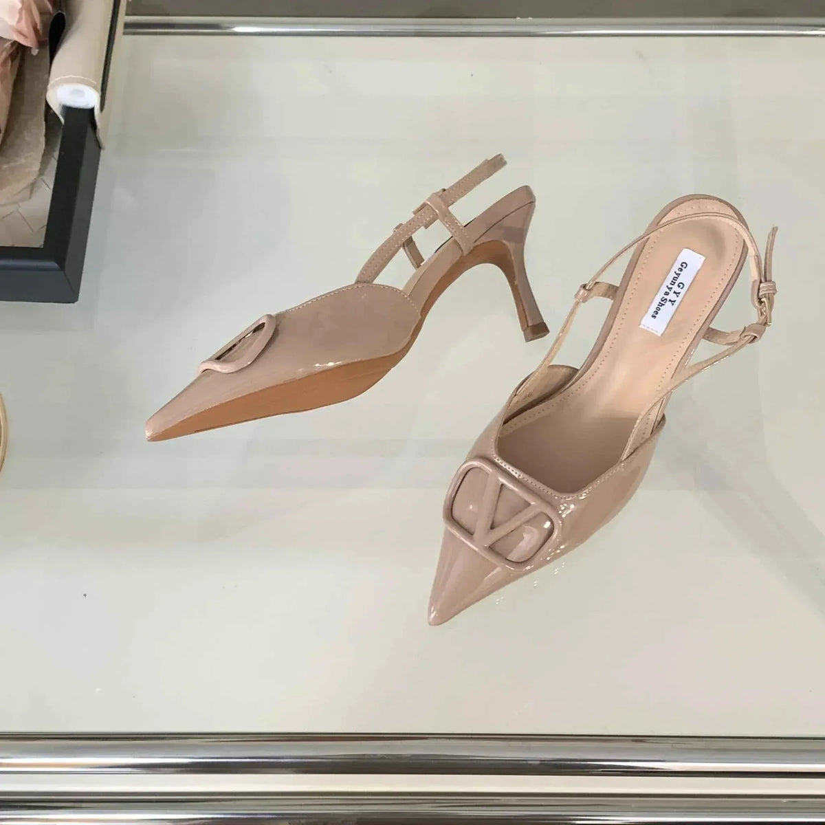 Comfortable Lady Shoes - DEleventh Women's Dress High Heel Pointed Pumps - Thin Heels - Luxury Short Heels [75-100 characters] - Allen-Fitness