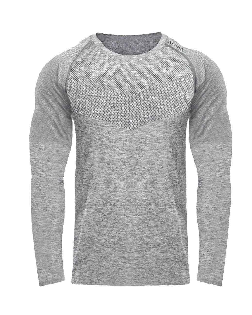 O Neck Long Sleeve Mesh Quick Dry Athletic T Shirt for Men - Allen-Fitness