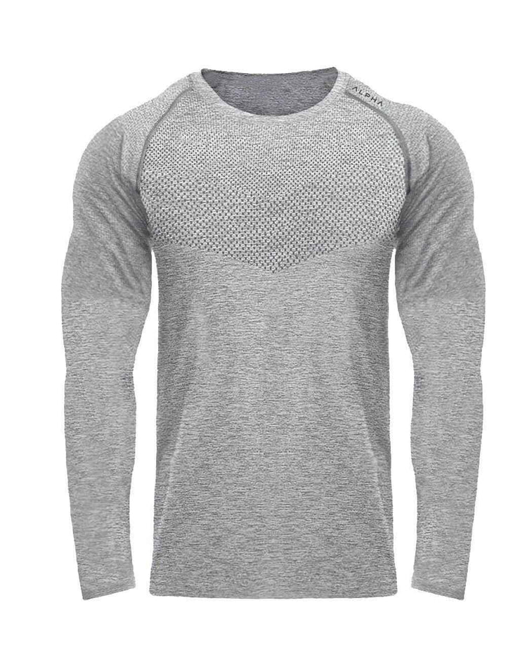 O Neck Long Sleeve Mesh Quick Dry Athletic T Shirt for Men - Allen-Fitness