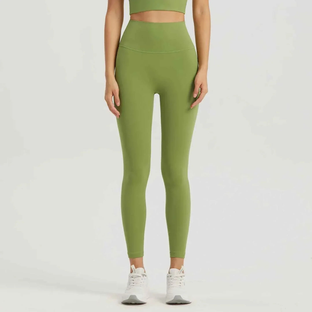 Gym Outfit High Waist Yoga Leggings for Women with Phone Pockets &amp; U Back Sports Bra Set - Allen-Fitness