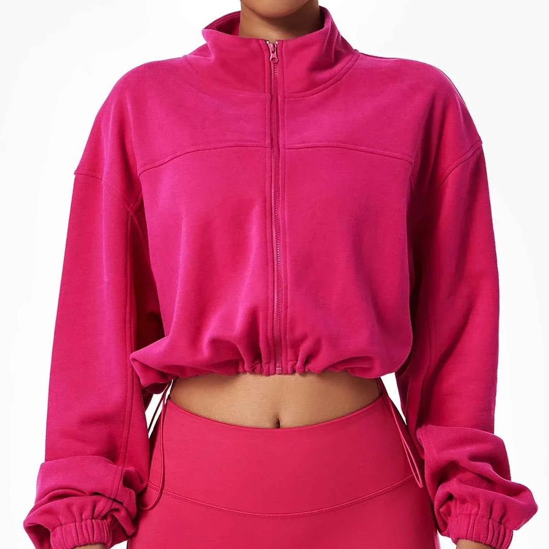 New Fitness Gym Sets 4-Piece Long Sleeve Hoodie Tracksuit Bra Leggings Workout Apparel Yoga Set for Women - Allen-Fitness