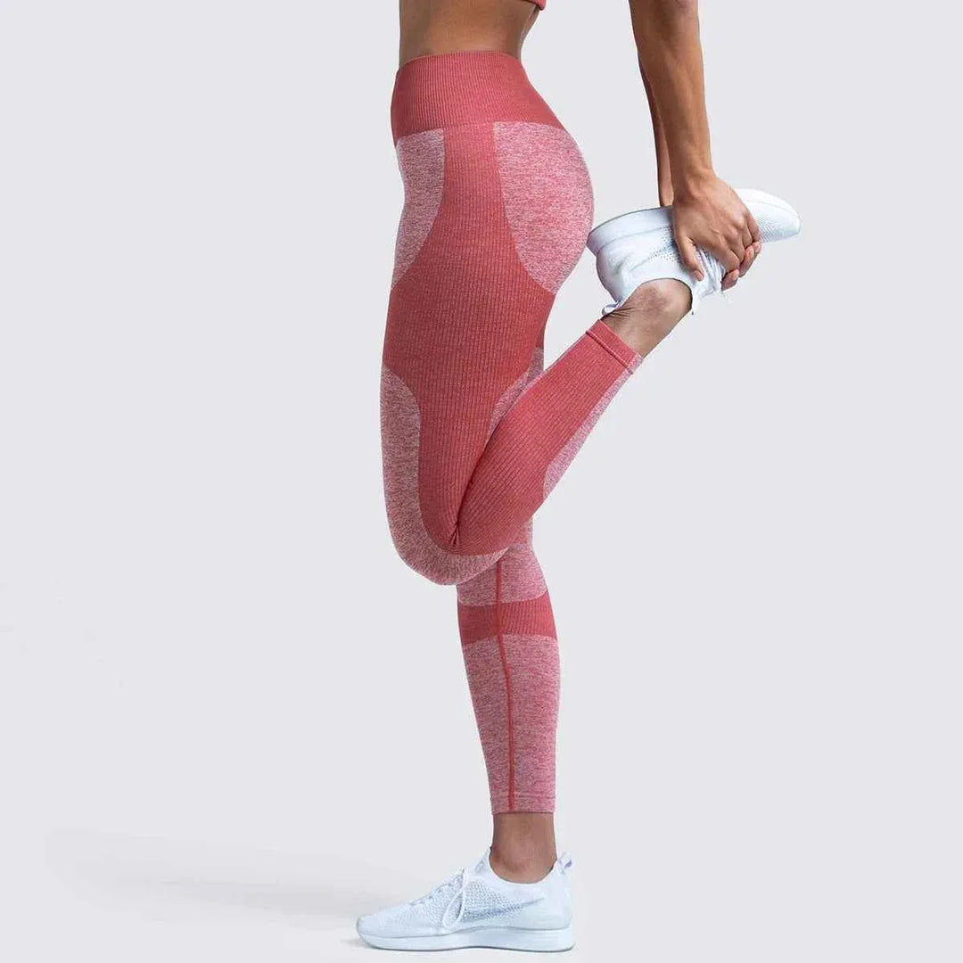 Women’s 14 Color Seamless Yoga Leggings, High Elastic High Waist Scrunch Butt Design for Gym &amp; Workouts - Allen-Fitness