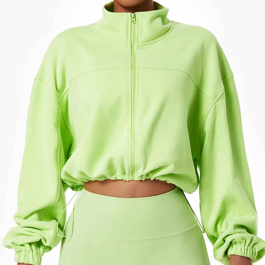 New Fitness Gym Sets 4-Piece Long Sleeve Hoodie Tracksuit Bra Leggings Workout Apparel Yoga Set for Women - Allen-Fitness
